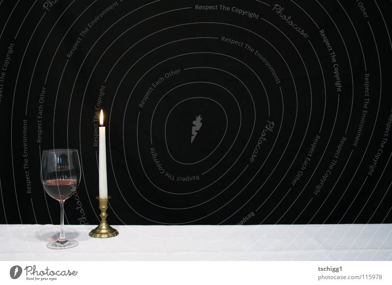 candlelight dinner Candle Light Table Red wine White Black Gastronomy Alcoholic drinks Nutrition Wine Tablecloth