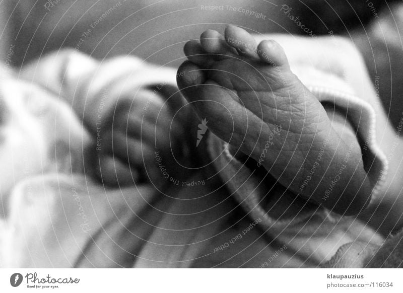baby foot Baby Toes Birth Sole of the foot Toddler Feet Black & white photo labor room Wrinkles body detail Barefoot