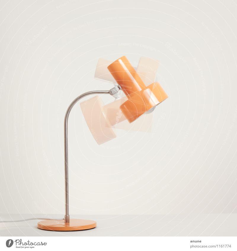 DDR lamp in motion Style Design Living or residing Flat (apartment) Interior design Decoration Lamp Technology Metal Hip & trendy Historic Retro Orange Energy