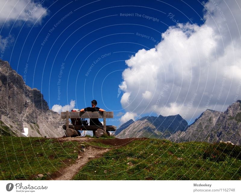 breather Human being Masculine Young man Youth (Young adults) Adults 1 18 - 30 years Environment Nature Landscape Sky Clouds Summer Beautiful weather Warmth