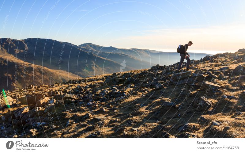 Hold on! Vacation & Travel Tourism Trip Adventure Far-off places Expedition Mountain Hiking Climbing Mountaineering Masculine Young man Youth (Young adults) 1