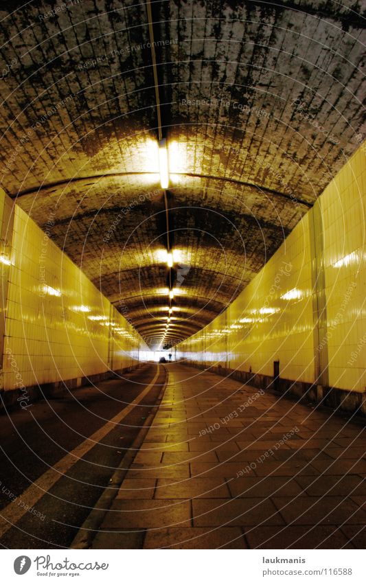 Leuchtenberg underpass Tunnel Light Dark Flow Dirty Loneliness Architecture luminous mountain Underpass S-Bahn underpass Rough