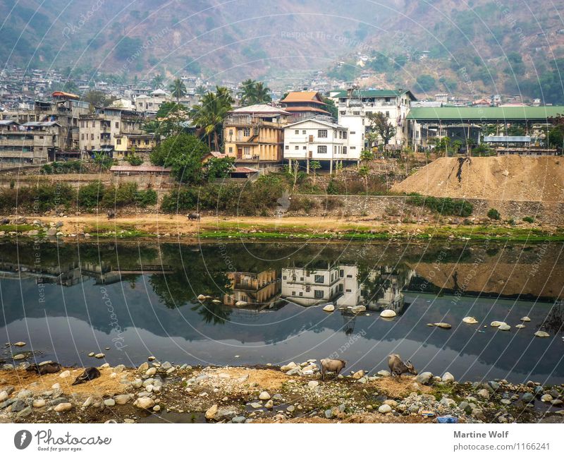 bontoc River bank Luzon Philippines Asia Village Small Town House (Residential Structure) Vacation & Travel Mountain Province Colour photo Exterior shot Day