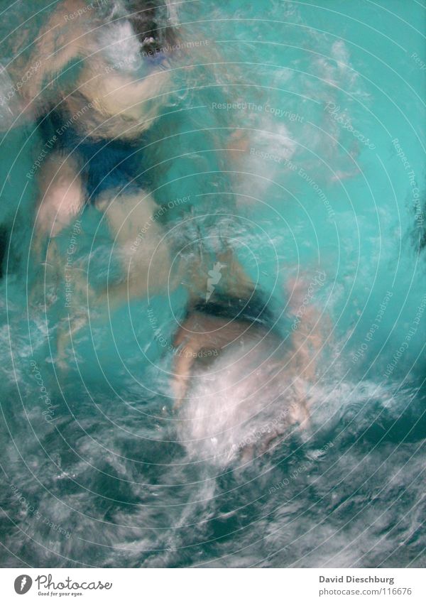 Water monster among himself Abstract Swimming & Bathing Dive Surface of water Whirlpool Blur 2 people Bird's-eye view Anonymous Unidentified Unrecognizable
