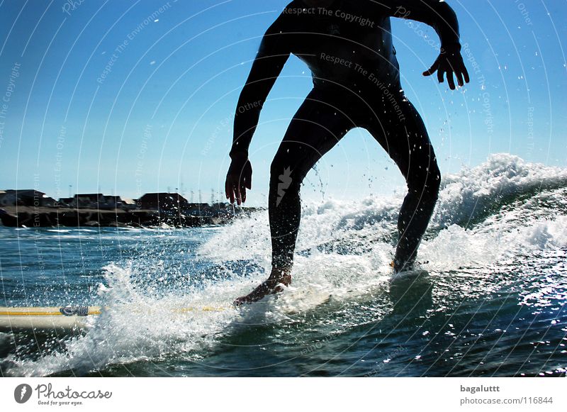 Take off Surfboard Extreme Waves Ocean Aquatics Horizon Coast Beach Vacation & Travel Green White Mystic Environment Emotions Refreshment Clouds Moody