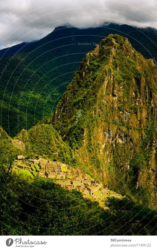 over the Machu Picchu Vacation & Travel Tourism Trip Adventure Far-off places Freedom City trip Mountain Environment Nature Landscape Clouds Meadow Forest