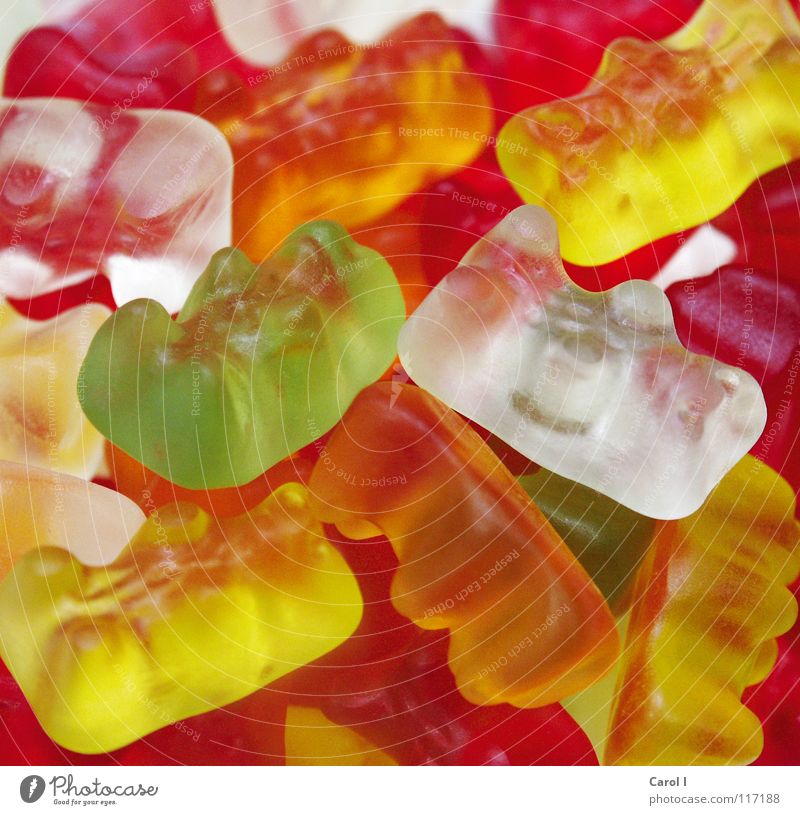 Help yourselves... Gummy bears Unhealthy Candy Red Yellow Green White Sweet Nutrition Muddled Multicoloured Multiple Macro (Extreme close-up) Close-up Orange