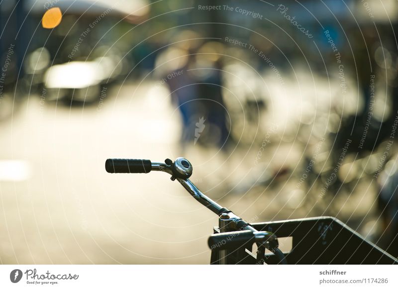 Cycled to work. Cycling Cliche Cycling tour Bicycle Bicycle handlebars Bicycle bell Downtown Netherlands Dutchman Life Exterior shot Shallow depth of field