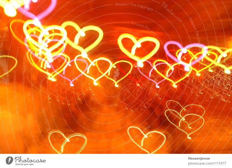 Lighting effects 1 Affection Red Joy Love Long exposure Heart Colour Blur Emotions Movement