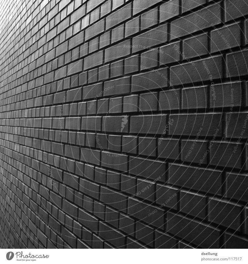 Along the wall in black and white Wall (barrier) Wall (building) Vanishing point Brick Offset Infinity Diligent Far-off places Rejuvenate Gloomy Parallel Detail