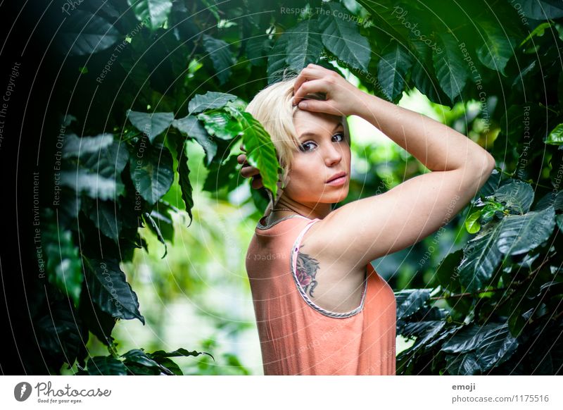 green Feminine Young woman Youth (Young adults) 1 Human being 18 - 30 years Adults Nature Forest Beautiful Natural Green Colour photo Exterior shot Day