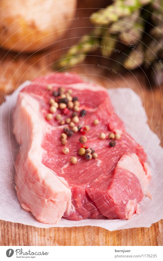 peppercorn Food Meat Vegetable Herbs and spices Nutrition Organic produce Good Delicious Fragrance To enjoy Peppercorn Steak Beef Raw Asparagus Potatoes