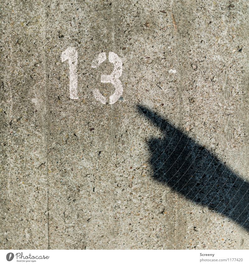 The 13 | UT Cologne Hand Fingers Wall (barrier) Wall (building) Concrete Sign Digits and numbers Gray White Popular belief Indicate Interpret Jinx Happy