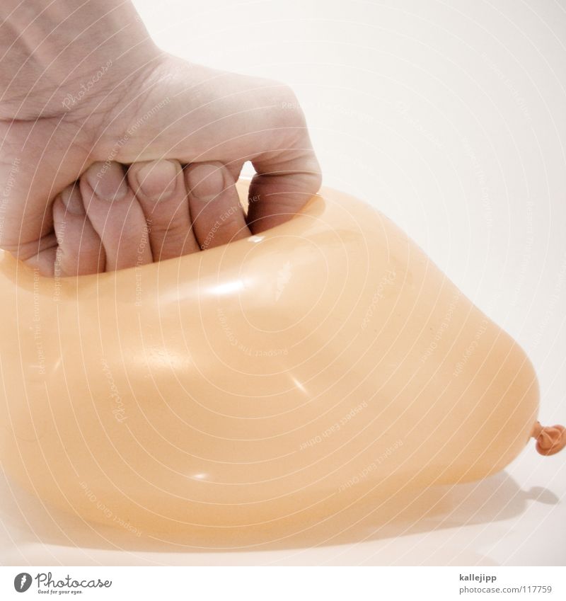 you push it... Crush zone Airbag Fist Fingers Hand Thumb Forefinger Bulge Balloon Rubber Elastic Bursting Beautiful Convex Concave Soft Delicate Oxygen