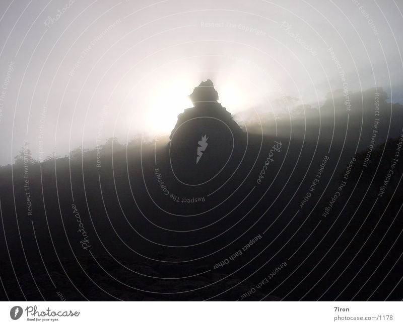 fog Australia National Park Fog Mountain pinacle grampions Rock