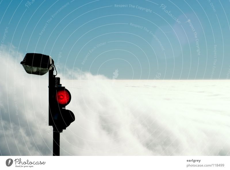 cloud stop Stop Traffic light Red Airplane Transport Hold Surf Clouds Absorbent cotton Flow Enchanting Natural phenomenon Horizon Back-light Patch of light