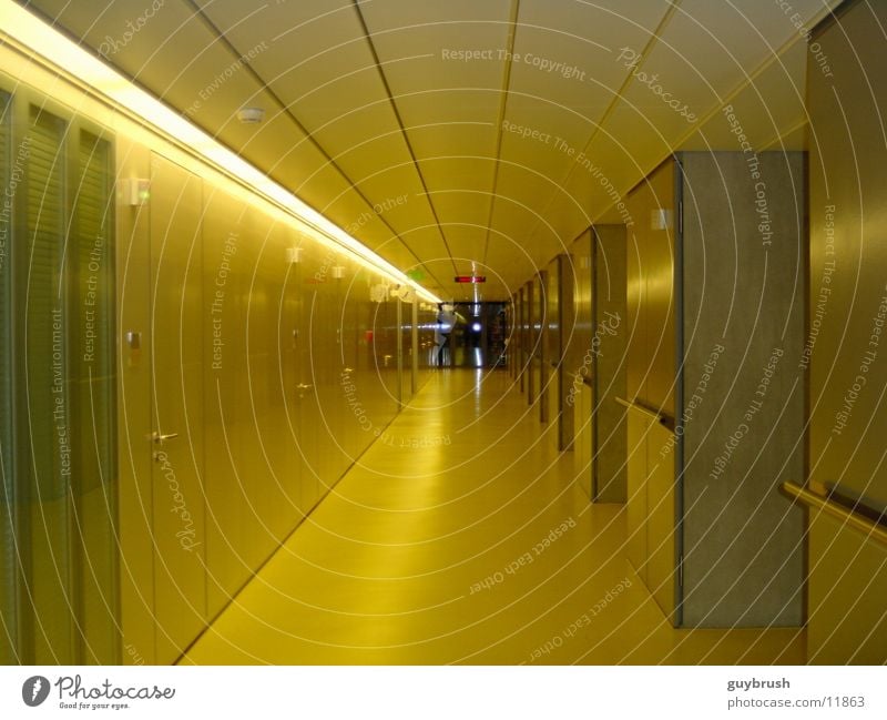 corridor Hallway Hospital Yellow Architecture Corridor
