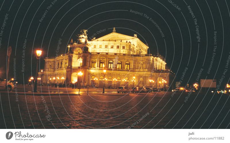 Semper Opera Dresden Night Long exposure Concert Music Architecture