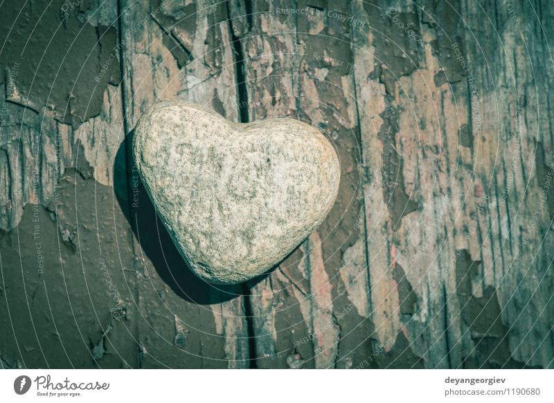 Stone heart shape on wood Spa Beach Decoration Valentine's Day Nature Landscape Sand Rock Heart Love Natural Gray White Romance shaped background romantic frame