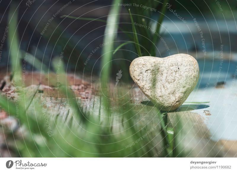 Stone heart shape on wood Spa Beach Decoration Valentine's Day Nature Landscape Sand Rock Heart Love Natural Gray White Romance shaped background romantic frame