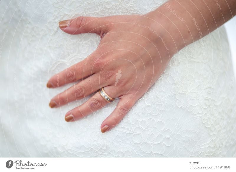 Wedding Young woman Youth (Young adults) Adults Hand Fingers 1 Human being 18 - 30 years Ring White Love Colour photo Exterior shot Close-up Detail Day