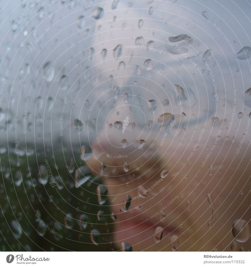 raindrop portrait woman Rain Look out Grief Bad weather Reflection Looking Moody Dark Damp Wet Future Vantage point Eyeglasses Woman Facial expression