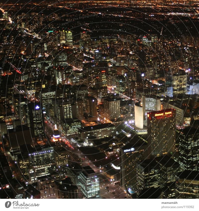 Toronto at night! Part 2 Canada Town Dark Night Light Street lighting House (Residential Structure) High-rise Office building Hotel City hall Floodlight