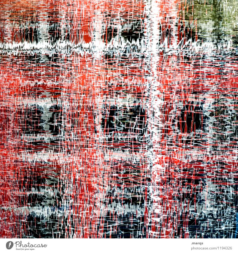 confusion Style Nature Water Line Exceptional Fluid Uniqueness Crazy Red White Perspective Irritation Double exposure Colour photo Exterior shot Abstract