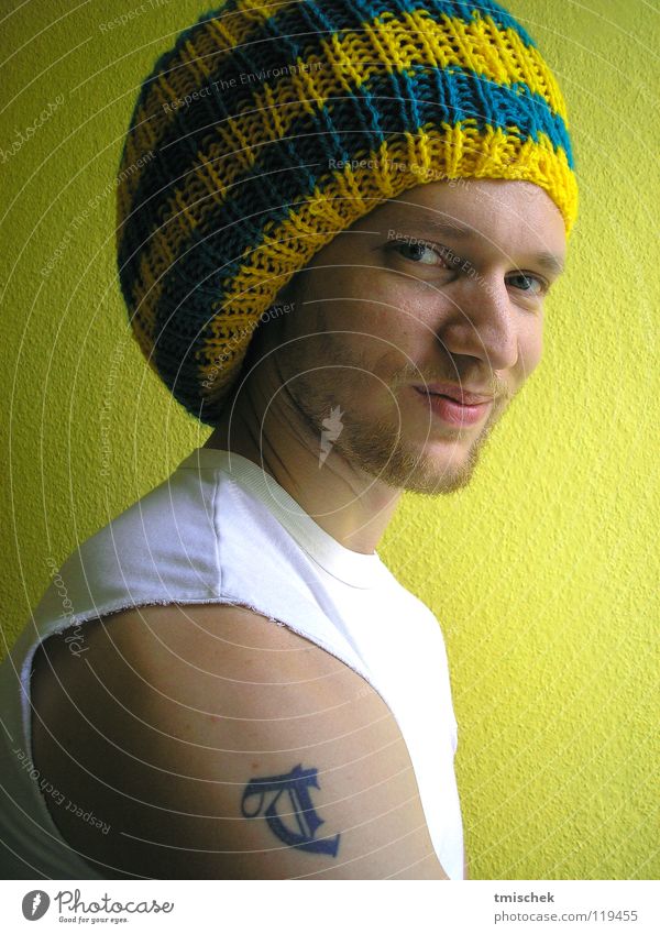 Makita Reggae Yellow Indifference Man cap tattoo marijuana
