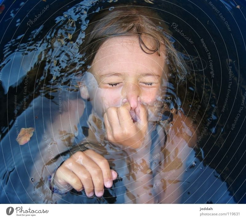 nose to and through! Child Dive Summer Air Breath Wet Expectation Curiosity Water Nose Joy Deep Swimming & Bathing