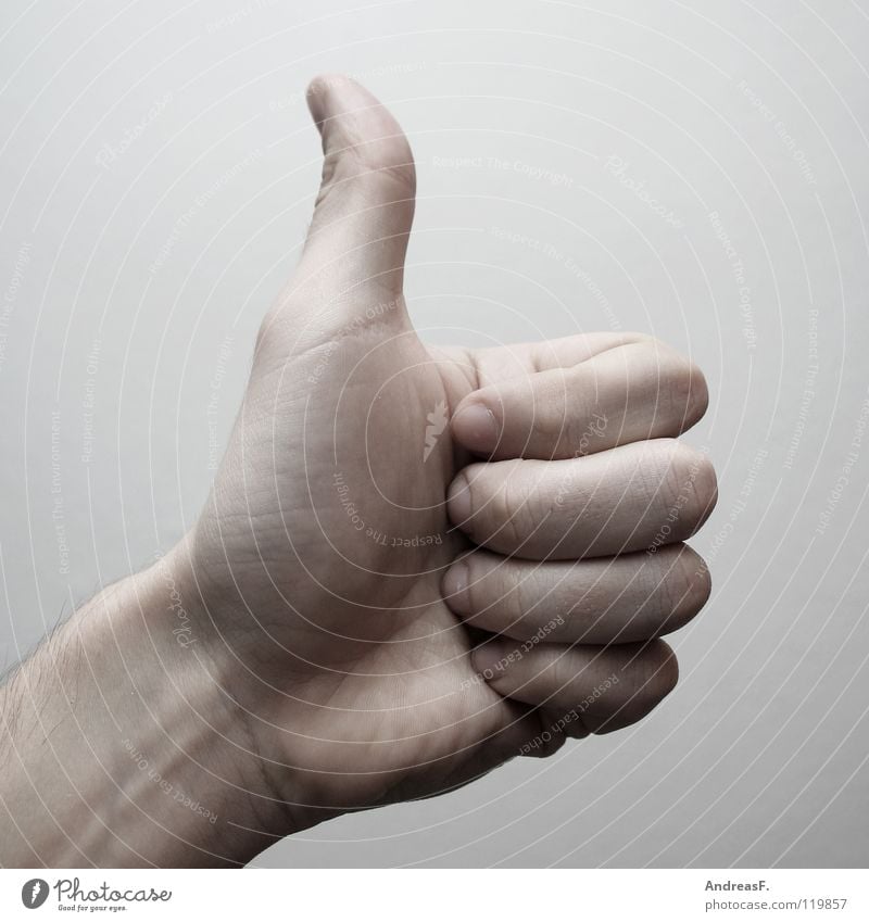 3d Number One Hand Sign Stock Photo, Picture and Royalty Free