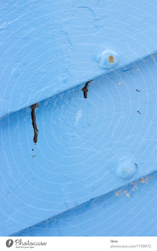 blue as a fisherman's sky Fishing boat Wood Bright Maritime Blue Change Varnished Dye Diagonal Colour photo Close-up Deserted Copy Space top Copy Space middle