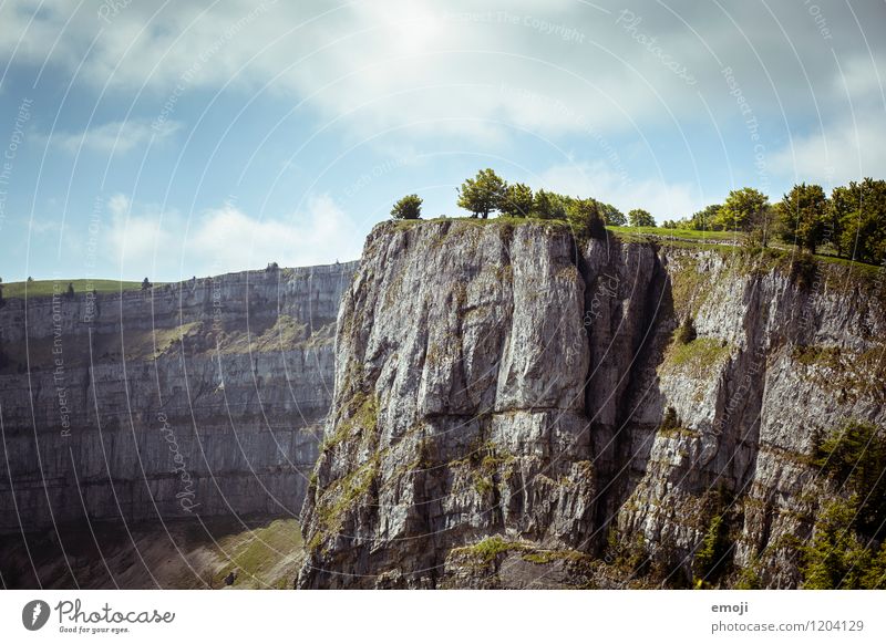 On the Abyss Environment Nature Landscape Summer Beautiful weather Rock Mountain Cliff Infinity Natural Edge Canyon Colour photo Exterior shot Deserted Day