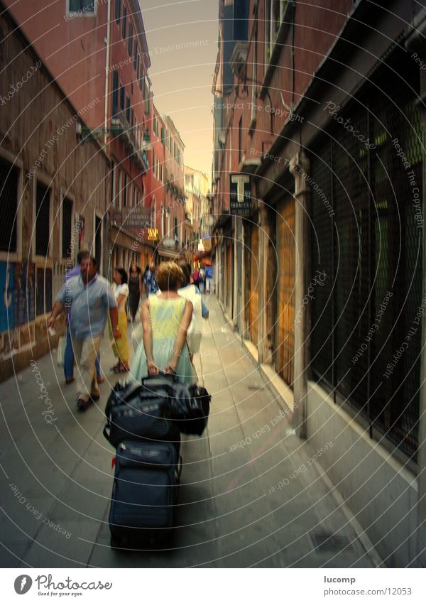 haste Venice Haste Culture Blur House (Residential Structure) Pedestrian Man Woman Human being Vacation & Travel Logistics gorge of houses Lanes & trails Street