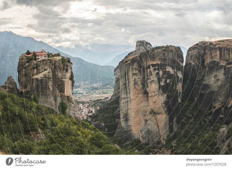 Meteora in Greece Beautiful Vacation & Travel Tourism Summer Mountain Nature Landscape Forest Rock Church Architecture Old Belief Religion and faith Monastery