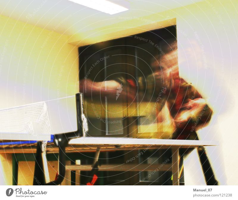 exchange of blows Tennis Table tennis Speed Time Playing Joy Long exposure Shadow Athletic Movement Distorted