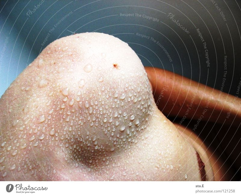 to take a shower pt.2 Fellow Naked Wet Drops of water Shoulder Shadow Man Human being Guy Macro (Extreme close-up) Close-up Water Skin Pallid untanned Detail