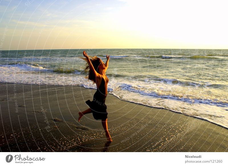 pure joie de vivre Beach Ocean Sunset Waves Jump Joy Water Life Dance