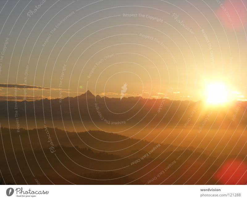 Sky over Turin Sunset Clouds Leisure and hobbies Mountain Alps Nature Evening