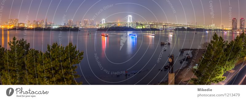 Tokyo bay night panorama Capital city Port City Skyline House (Residential Structure) Harbour Bridge Manmade structures Building Architecture Tourist Attraction