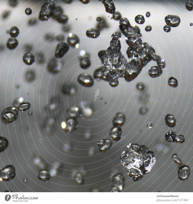 Drops II Rising Fluid Rain Macro (Extreme close-up) Close-up Water Drops of water Blow Molecular crystal Dynamics deciduous Room