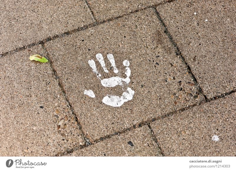 One-handed Traffic infrastructure Street Hand handprint Simple Brash Happiness Funny Gray White Watchfulness Caution Bizarre Loneliness Colour Mysterious