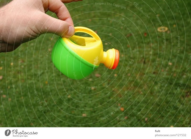 always water beautifully Watering can Hand To hold on Yellow Fresh Household Lawn Plastic Cast Orange