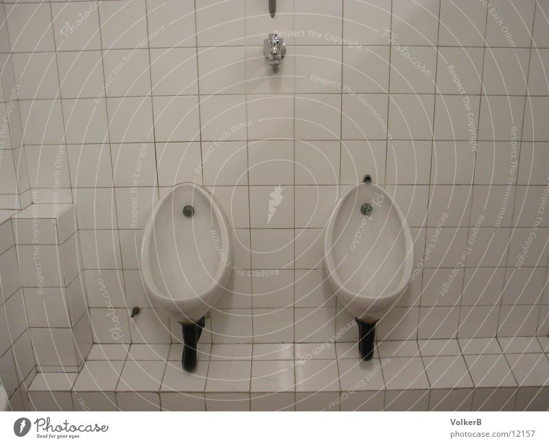 Uncomfortable Silence Urinal White Bathroom Urinate Club pee gutter tiles