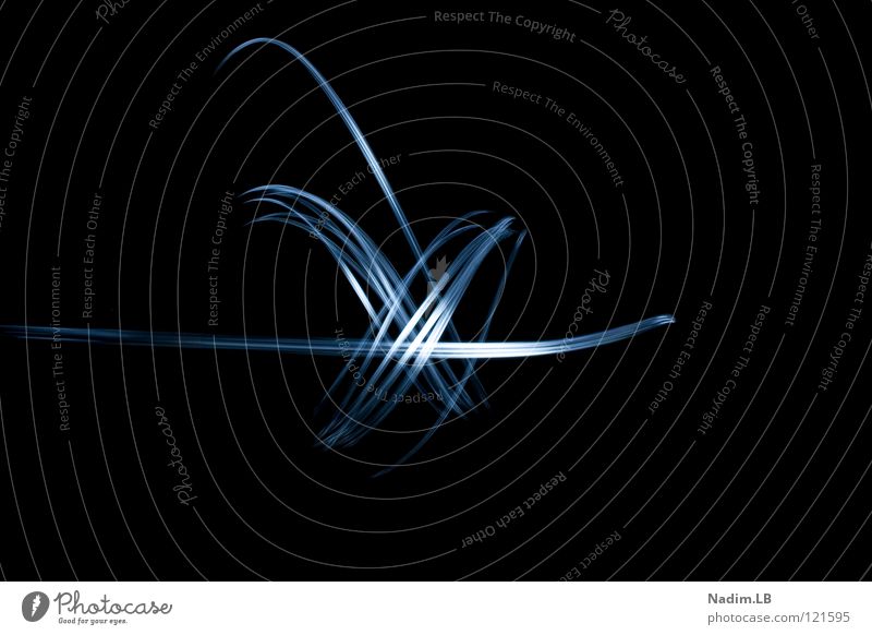 Abstract Light Visual spectacle Long exposure Night White Art Arts and crafts  abstract Blue