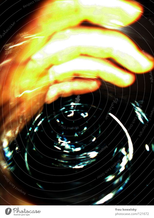 drunk up Hand Gastronomy Modern Glass Water Thirst Vertigo Close-up Snapshot