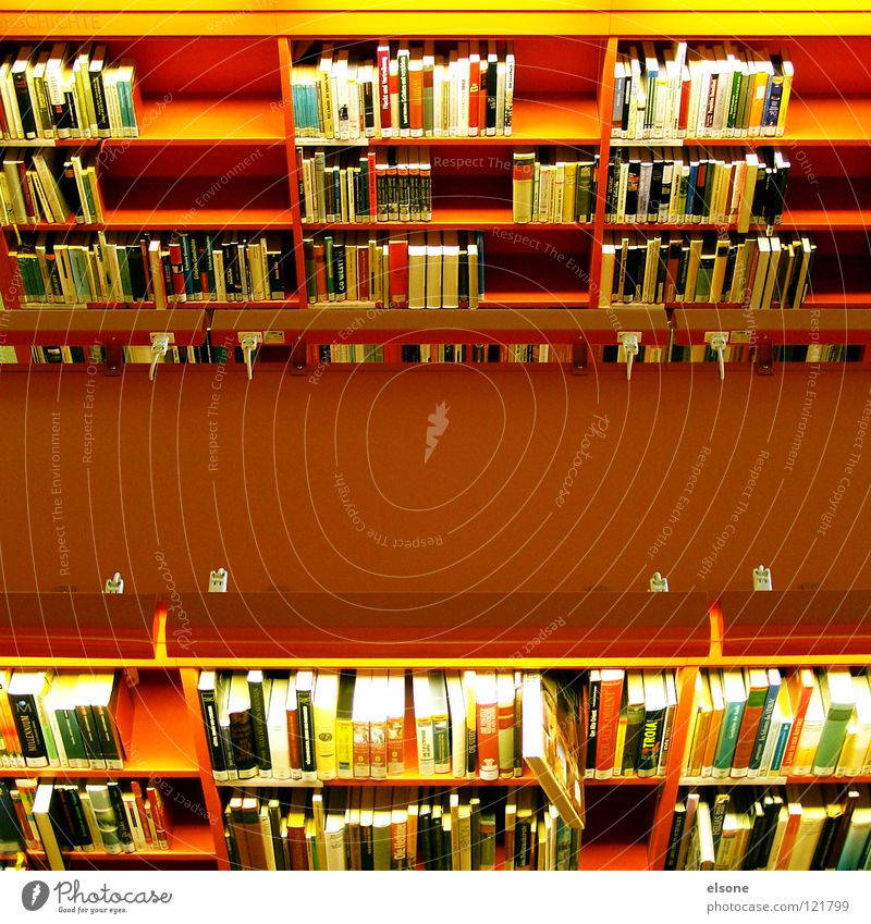 ::BÜCHERWURM:: Reading Education Information Shelves Library Red Art nouveau Book School books Novel Encyclopedia Practice Print media Literature Understanding