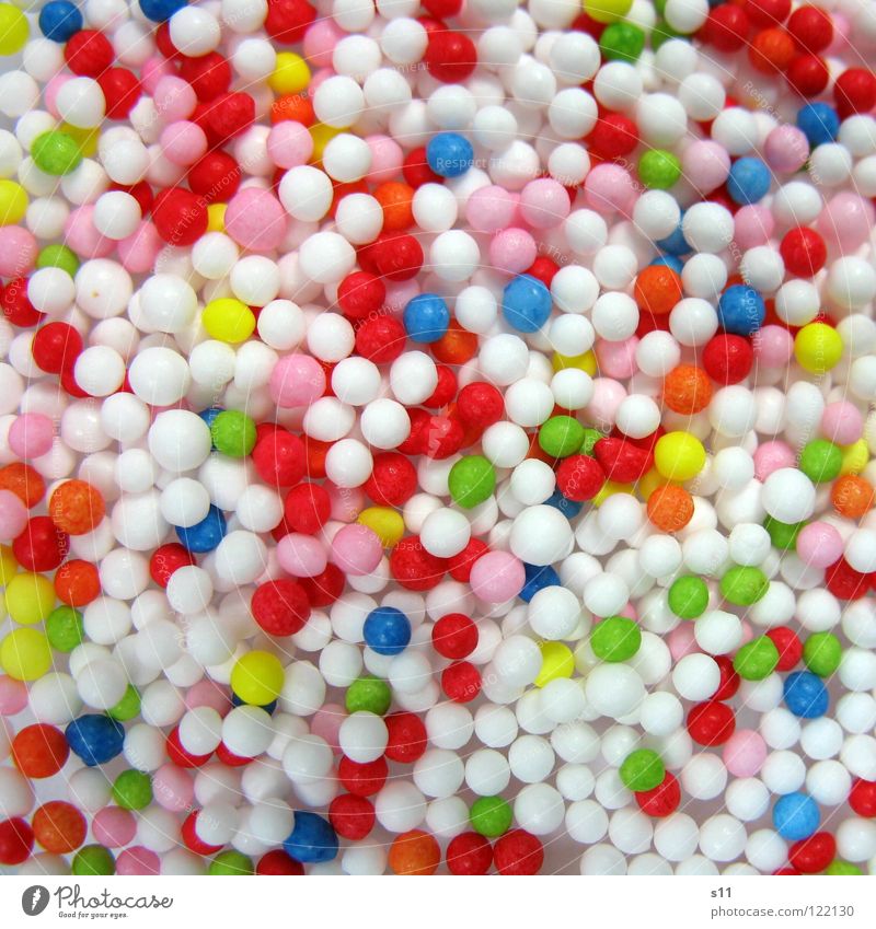 sugar sprinkles Nutrition Sphere Small Round Sweet Blue Yellow Green Red White Sugar Distribute Granules Baked goods distortion decorate Multicoloured Close-up