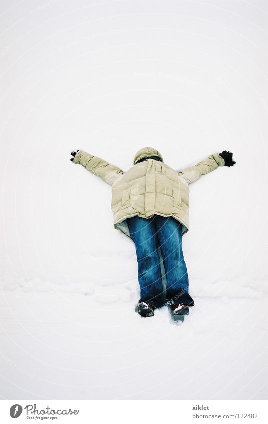 snow Snow Coat Cold Freedom Emotions Freeze Joy White Hidden Vacation & Travel Relaxation To enjoy Winter Pants Weatherproof Denim Lie Snowscape Jacket