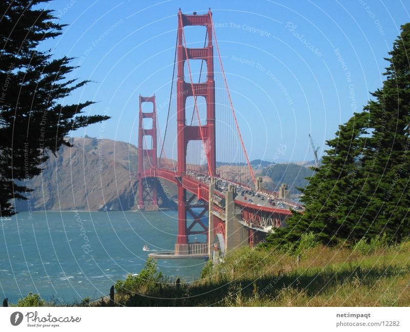 Golden Gate Bridge California Red Landmark USA San Francisco